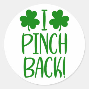 Sticker Rond Je 🍀 Pinch Back 👕