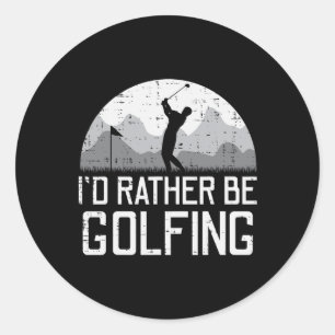 Sticker Rond Je Plais Être Golfeur Golf Joueur Papa Hommes Qui