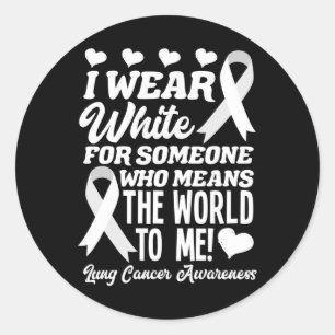 Sticker Rond Je Porte Du Blanc Pour Quelqu'Un Qui Veut Dire Du