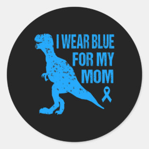 Sticker Rond Je Porte Du Bleu Pour Ma Mère Toddler De Sensibili