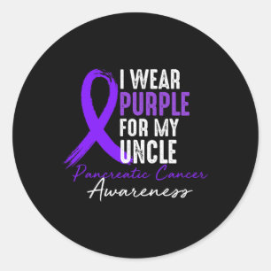 Sticker Rond Je Porte Du Purple Pour Les Académies De Cancer Pa