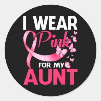 Sticker Rond Je Porte Du Rose Pour Ma Tante Sensibilisation Au 