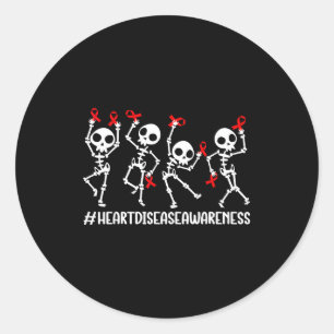 Sticker Rond Je Porte Du Rouge Pour Combattre La Sensibilisatio