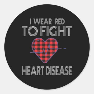 Sticker Rond Je Porte Du Rouge Pour Combattre Le Buffle De Sens