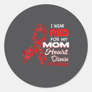 Sticker Rond Je Porte Du Rouge Pour Ma Mère Chemise De Sensibil