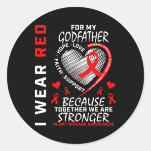 Sticker Rond Je Porte Du Rouge Pour Mon Parrain Chercheurs En M