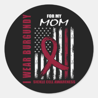 Sticker Rond Je Porte La Bourgogne Pour Ma Mère Sensibilisation