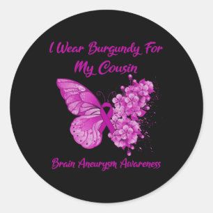 Sticker Rond Je Porte La Bourgogne Pour Mon Cousin Cerveau Aneu