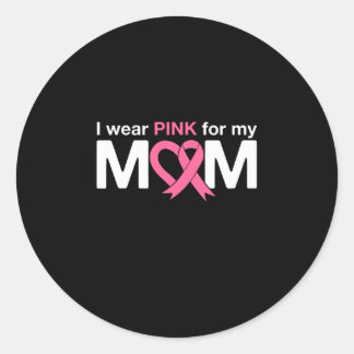 Sticker Rond Je Porte Le Rose Pour Ma Mère