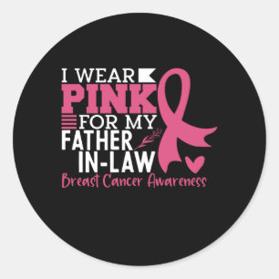 Sticker Rond Je Porte Le Rose Pour Mon Bébé Cancer Du Sein