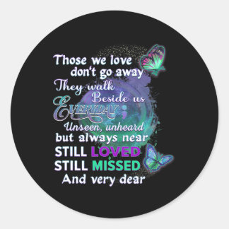 Sticker Rond Je Porte Turquoise Et Violet Pour Quelqu'Un Qui Me