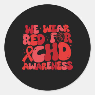Sticker Rond Je Porte Un Soutien Chd De Sensibilisation Aux Mal