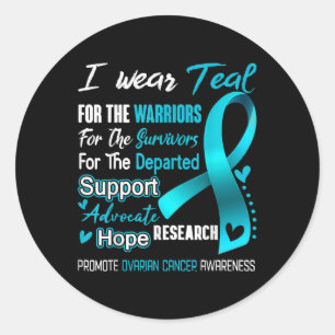 Sticker Rond Je Porte Un Turquoise Pour Le Soutien De Sensibili