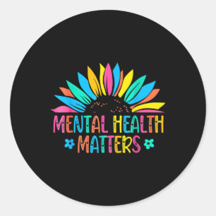 Sticker Rond Je Porte Une Sensibilisation À La Santé Mentale Ve