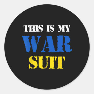 Sticker Rond Je porterai le costume quand cette guerre sera fin