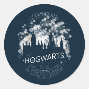 Sticker Rond Je Préférerais Séjourner À HOGWARTS™ Magic Lights 