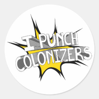 STICKER ROND JE PUNCH COLONIZERS