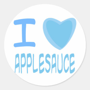 Sticker Rond Je raffole de la compote de pommes