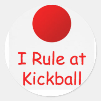 Sticker Rond je règle sur l'autocollant de kickball