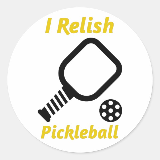 Sticker Rond Je Relie Le Pickleball (Devant)