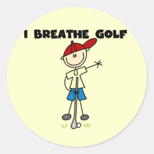 Sticker Rond Je respire Tshirts et cadeaux de golf
