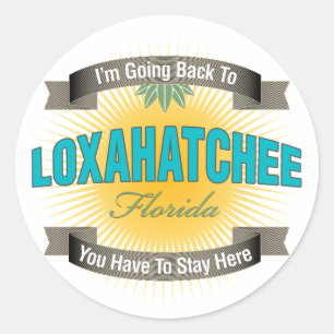 Sticker Rond Je reviens à (Loxahatchee)