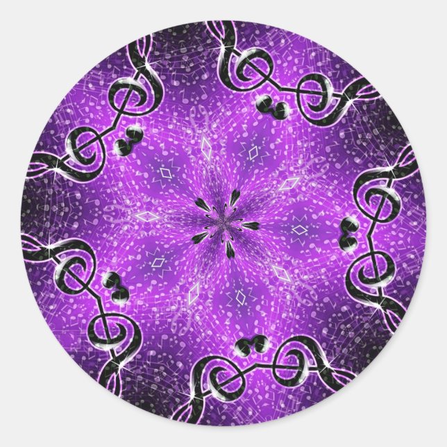 Sticker Rond Je Rock, Vous Rock! (Devant)