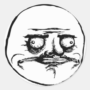 Sticker Rond je rofl de lol d'humour de meme de visage de rage