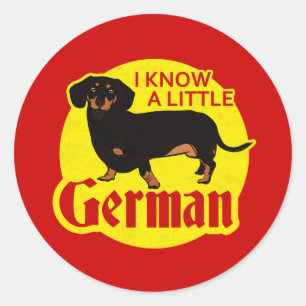 Sticker Rond Je sais allemand