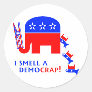 Sticker Rond Je Sens Un Démocrate
