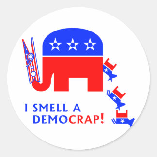 Sticker Rond Je Sens Un Démocrate