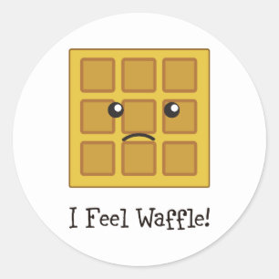 Sticker Rond Je sens Waffle !