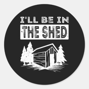 Sticker Rond Je Serai Dans La Fête des pères De Gardener Mécani