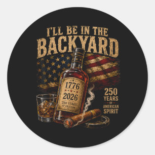 Sticker Rond Je serai dans le jardin pour le 250e anniversaire