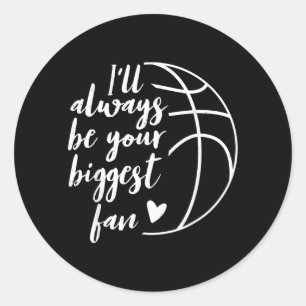 Sticker Rond Je serai votre plus grand fan de baseball Cadeau d