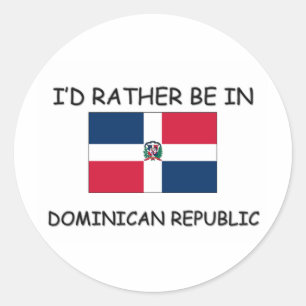 Sticker Rond Je serais plutôt en République Dominicaine