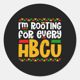 Sticker Rond Je soutiens chaque Hbcu historique noir Colleg