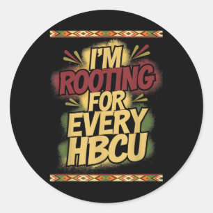 Sticker Rond Je soutiens chaque Hbcu - Soutien aux racines 