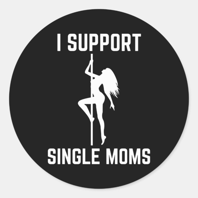 Sticker Rond Je soutiens les mamans individuelles Offensive Rud (Devant)