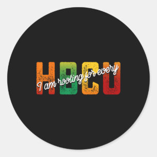 Sticker Rond Je soutiens pour chaque Hbcu Mois d'Histoire Noire