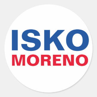 Sticker Rond Je soutiens votre ISKO Moreno PERSONNALISABLE