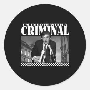 Sticker Rond Je suis amoureux d'un criminel