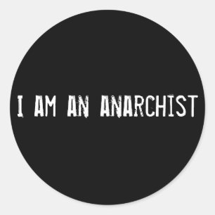 Sticker Rond Je suis anarchiste
