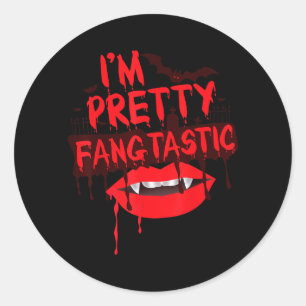 Sticker Rond Je suis assez fantastique drôle vampire Halloween