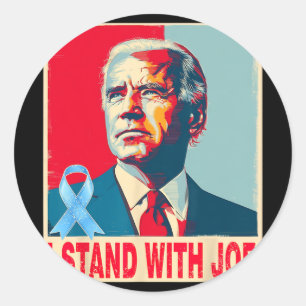 Sticker Rond Je Suis Avec Joe Biden
