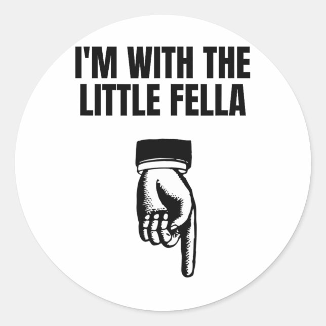 Sticker Rond Je suis avec le petit gars échange de vacances emb (Devant)