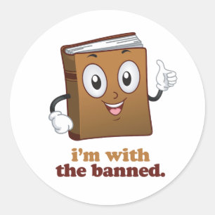 Sticker Rond Je suis avec l'interdiction