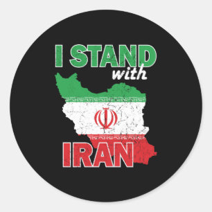 Sticker Rond Je suis avec l'iran