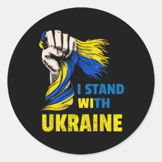 Sticker Rond Je suis avec l'Ukraine6