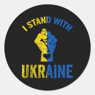 Sticker Rond Je suis avec l'Ukraine7